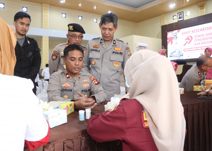Peserta Donor Darah Polres Banyuasin Tidak Capai Target, Darah Tinggi, Rendah dan HB Rendah