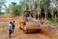 Pembangunan Jalan Poros Desa Pematang Sukatani Program TMMD ke-128 Kodim 0402/OKI Rampung 100 Persen 