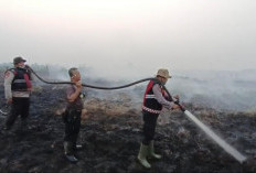 El Nino Mengeringkan Lahan, Polres OKI Bergerak Sebelum Api Membesar