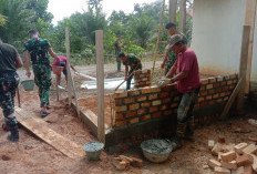 Pembangunan 5 Unit MCK di TMMD ke-128 OKI Optimis Selesai Tepat Waktu Meski Terkendala Cuaca Hujan