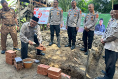 Polres Ogan Ilir dan Baznas Lakukan Peletakan Batu Pertama Rumah Layak Huni di Pemulutan Selatan