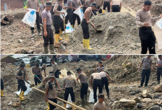 Tebar Kepedulian di Bulan Suci, 100 Personel Brimob Sumsel Bantu Warga Gayo Lues