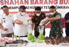 Barang Bukti Perkara Inkracht Dimusnahkan Kejari OKI, Narkotika hingga Senjata Api