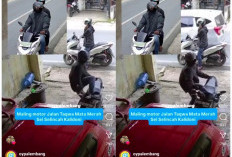 Aksi Pencurian Motor di Palembang Makin Menggila, Rekaman CCTV: Siang Hari Sekali Tendang Motor Raib