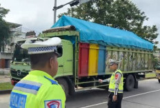 Ops Ketupat Musi 2026, Polisi Tahan Truk ODOL Demi Kelancaran Mudik