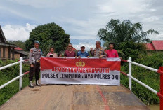 Jembatan Merah Putih di Lempuing Jaya OKI Rampung Diperbaiki, Warga Bisa Gunakan untuk Aktivitas 