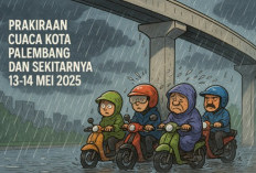 Peringatan Dini BMKG, Hujan Diprediksi Mengguyur Palembang Dua Hari Berturut 13-14 Mei 2025