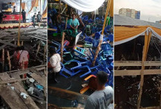 Gelar Pesta Syukuran Anak, Fdj Baru 3 Lagu Panggung Roboh Tamu Undangan di Palembang Heboh Masuk Sungai 