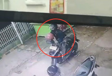 Pelaku Curanmor di Palembang Kembali Sasar Korban Sedang Fokus Belanja di Minimarket 
