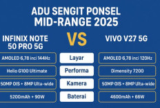 Duel Ketat Ponsel Mid-Range 2025: Infinix Note 50 Pro 5G Tantang Vivo V27 5G