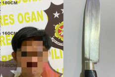 Kedapatan Bawa Sajam Saat Nongkrong di Pondokan, Pemuda 19 Tahun Ini Diamankan Sat Reskrim Polres Ogan Ilir