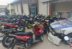 Polrestabes Palembang Tahan Ratusan Motor Pakai Knalpot Brong, Balap Liar Hingga Konvoi Kendaraan 