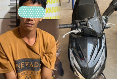 Larikan Sepeda Motor Teman dengan Alasan Beli Gorengan, Pria di Ogan Ilir Diamankan Polsek Tanjung Raja
