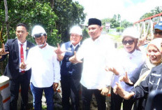 Gubernur Herman Deru Resmikan Pembangunan Kembali Jembatan Air Lawai B, Target Rampung 180 Hari