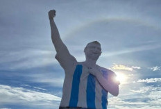 Argentina Bangun Patung Messi Seberat 70 Ton-Tinggi 26 Meter