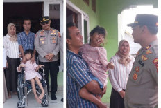 Bocah Penyandang Disabilitas di Tanjung Batu, Semringah Usai Terima Bantuan Kursi Roda dari Kapolres Ogan Ilir