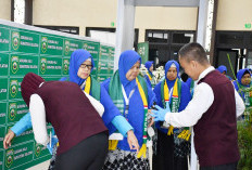 Jemaah Haji Kloter 10 Diberangkatkan ke Tanah Suci, Gelombang I Embarkasi Palembang Tuntas