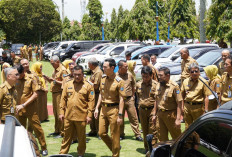 Tertibkan Aset, Pemkab OKI Gelar Apel Kendaraan Dinas