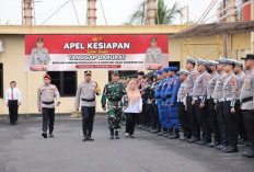 Tanggap Darurat Bencana Hidrometeorologi Polres OKI Gelar Apel Kesiapan