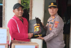 Polres Banyuasin Peduli Korban Bencana Angin Puting Beliung Muara Sugihan