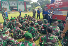 Hadapi Musim Kemarau Personel Kodim 0402/OKI Ikuti Pelatihan Damkar dan Pencegahan Karhutla