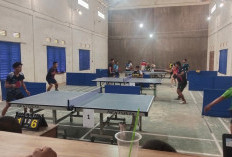 96 Petenis Meja Ikuti Turnamen Tenis Meja Pengkab PTMSI Ogan Ilir
