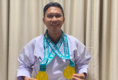 Rian Fauzi, Petugas Lapas Narkotika Muara Beliti Sabet Dua Medali Emas di Piala Menpora 2025