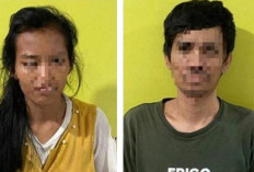 Pasutri di Palembang Viral Gasak Helm Ditangkap Polisi, Hanya Bisa Tertunduk Malu 