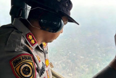 Wilayah Karhutla Dipetakan dari Udara, Kapolres OKI dan Danmen 1 Gegana Survei Pemetaan