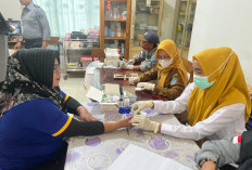 Cegah Penyakit Menular, Lapas Tanjung Raja Ogan Ilir Lakukan Pemeriksaan HIV kepada Warga Binaan
