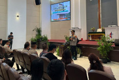 Polisi Bangun Kedekatan dengan Jemaat GMI Muara Enim Lewat Minggu Kasih
