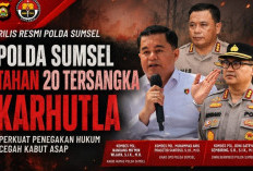 TEGAS, 20 Tersangka Karhutla Ditahan Polda Sumsel, 16 Kasus Terungkap di 10 Wilayah