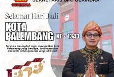 Wk Ketua DPRD Palembang Hari Apriansyah mengucapkan Selamat HUT ke 1343 Kota Palembang