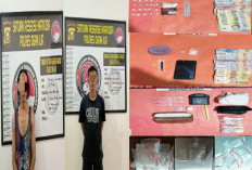 2 Pengedar Sabu di Tanjung Raja Utara, Diamankan Sat Res Narkoba Polres Ogan Ilir Bersama Puluhan Paket BB