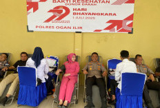 Gelar Donor Darah Hingga Khitanan Massal, Cara Polres Ogan Ilir Meriahkan HUT Bhayangkara ke-79
