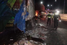 Laka Beruntun di Tol Kayuagung-Palembang, Sopir Truk Tewas di Tempat