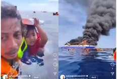 Haru, Detik-Detik Seorang Ayah Gendong Bayi di Lautan Usai Selamat dari Kebakaran KM Barcelona 5