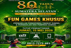 Meriahkan HUT Provinsi Sumsel ke-80, Dispora Sumsel Gelar Fun Games Tenis Meja