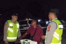 Sasar Pelaku 3C dan Bajing Loncat, Personel Polsek Pemulutan Patroli di Jalintim Palembang-Indralaya Ogan Ilir