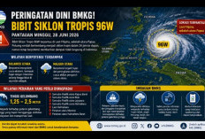Peringatan Dini BKMG: Bibit Siklon Tropis 96W Berpotensi Picu Cuaca Ekstrem, Sejumlah Wilayah Diminta Waspada