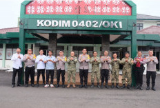 Kapolres OKI dan Dandim 0402 Perkuat Sinergi TNI-Polri
