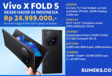 Vivo X Fold 5 Resmi Hadir di Indonesia, Ini Harga dan Spesifikasi Lengkapnya