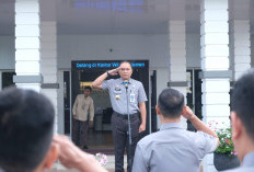 Kanwil Kemenkum Babel Gelar Apel Gabungan dengan KemenHAM, Sekaligus Lepas Peserta Magang Kemnaker Batch III
