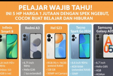 Pelajar Wajib Tahu! Ini 5 HP Harga 1 Jutaan dengan Spek Ngebut, Cocok Buat Belajar dan Hiburan