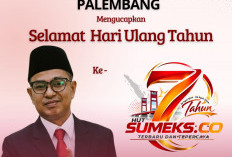 Perumda Tirta Musi Palembang Mengucapkan Selamat Hari Ulang Tahun ke-7 SUMEKS.CO  2026