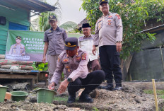 Kapolsek Indralaya Hadiri Peletakan Batu Pertama Rumah Layak Huni Kolaborasi Polres Ogan Ilir dan Baznas
