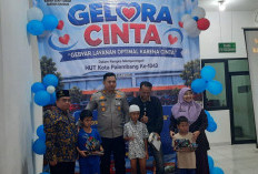 Polisi Hadir Melayani Masyarakat, Antusias 50 Anak Warga Gandus Palembang Ikuti Sunatan Massal 