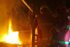 Rumah Petani di Gunung Megang Ludes Terbakar, Penghuni Terlelap Api Muncul Dari Dapur  