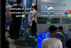 ALAMAK, PDAM Masih Mampet Warga Palembang Mandi Pakai Air Galon 