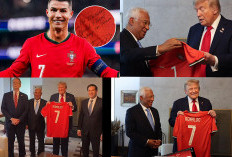 SALUT, Cristiano Ronaldo Kasih Jersey Donald Trump Beri Pesan Perdamaian